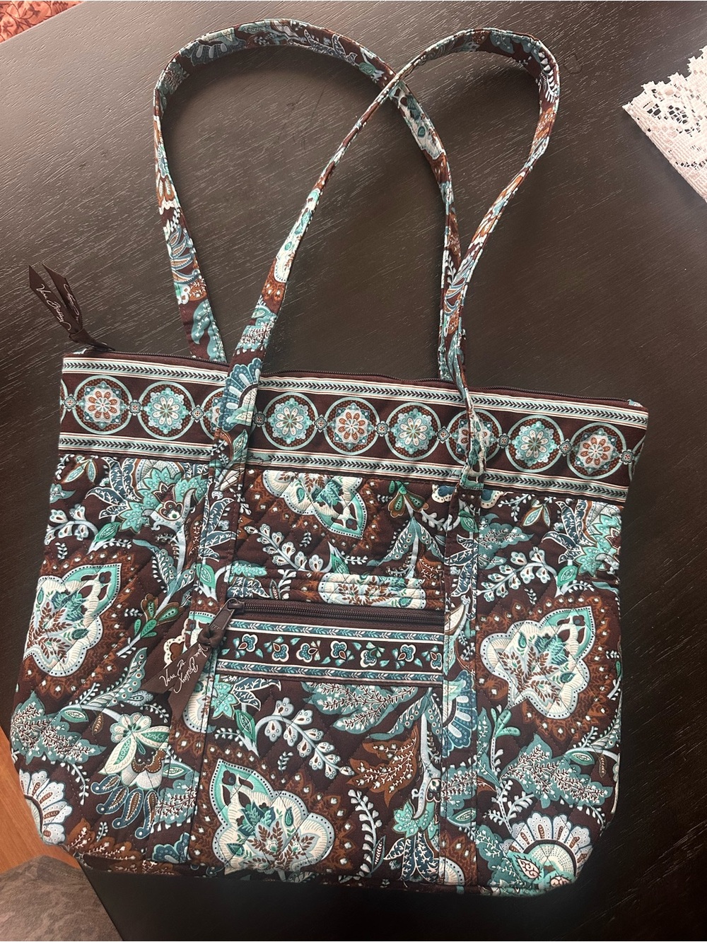 Vera Bradley Java Blue Quilted Tote